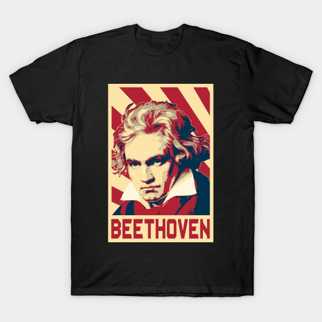 Beethoven Retro Propaganda T-Shirt by Nerd_art